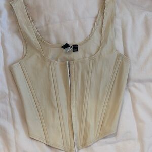 WINDSOR Cream Corset Top